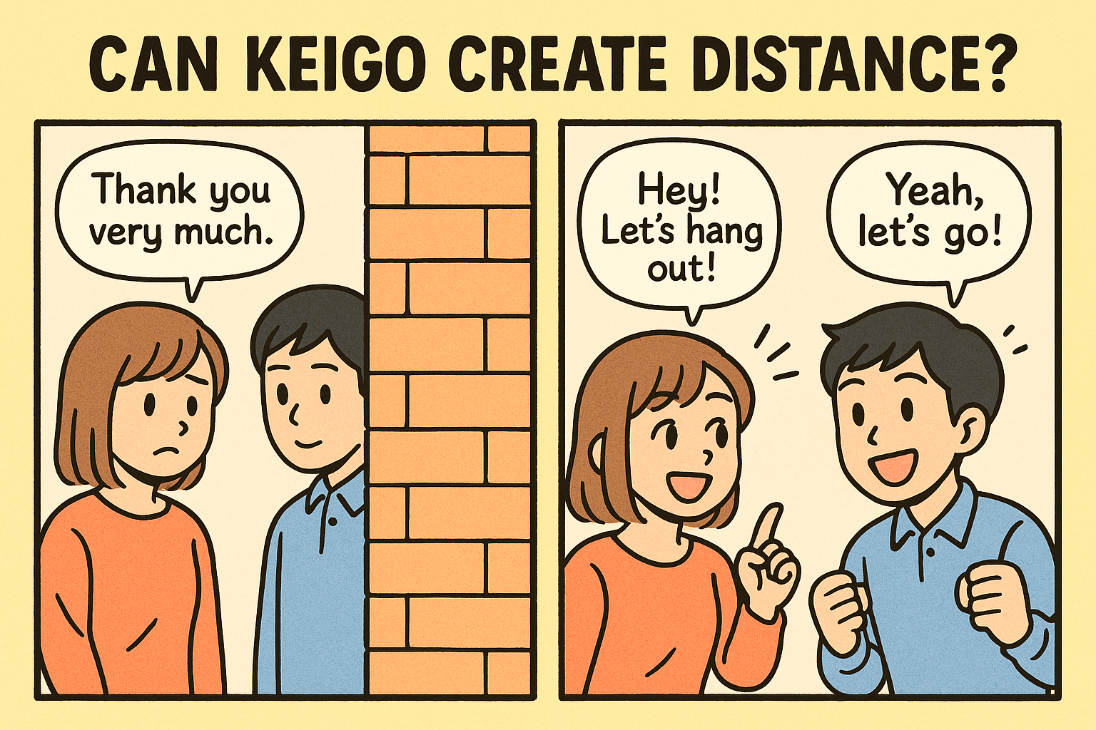 speaking too politely can make people feel distant