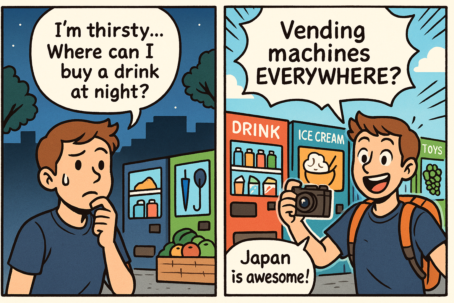 Variety and Abundance of Vending Machines